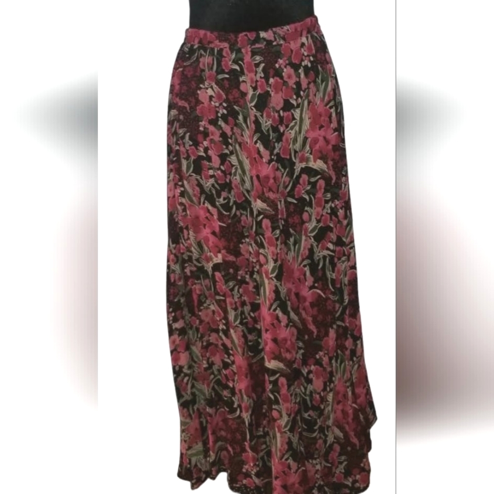 Coldwater Creek Reversible Midi Skirt! TWO skirts in ONE!